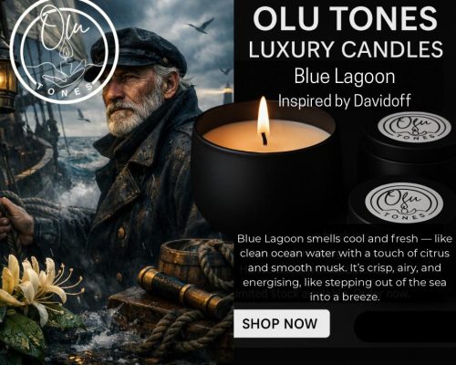 Blue Lagoon (Inspired by Davidoff) Candle by Olu Tones LTD