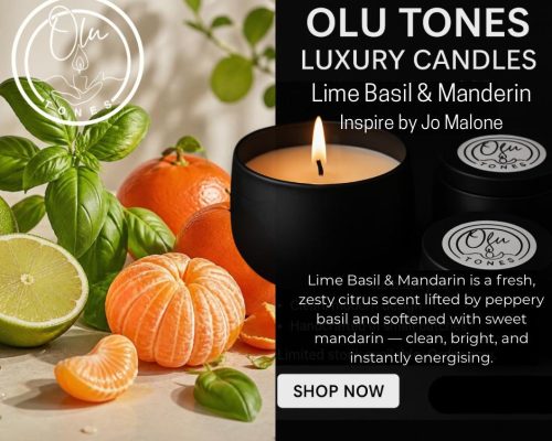 Lime Basil & Mandarin (Inspired by Jo Malone) Candle by Olu Tones LTD